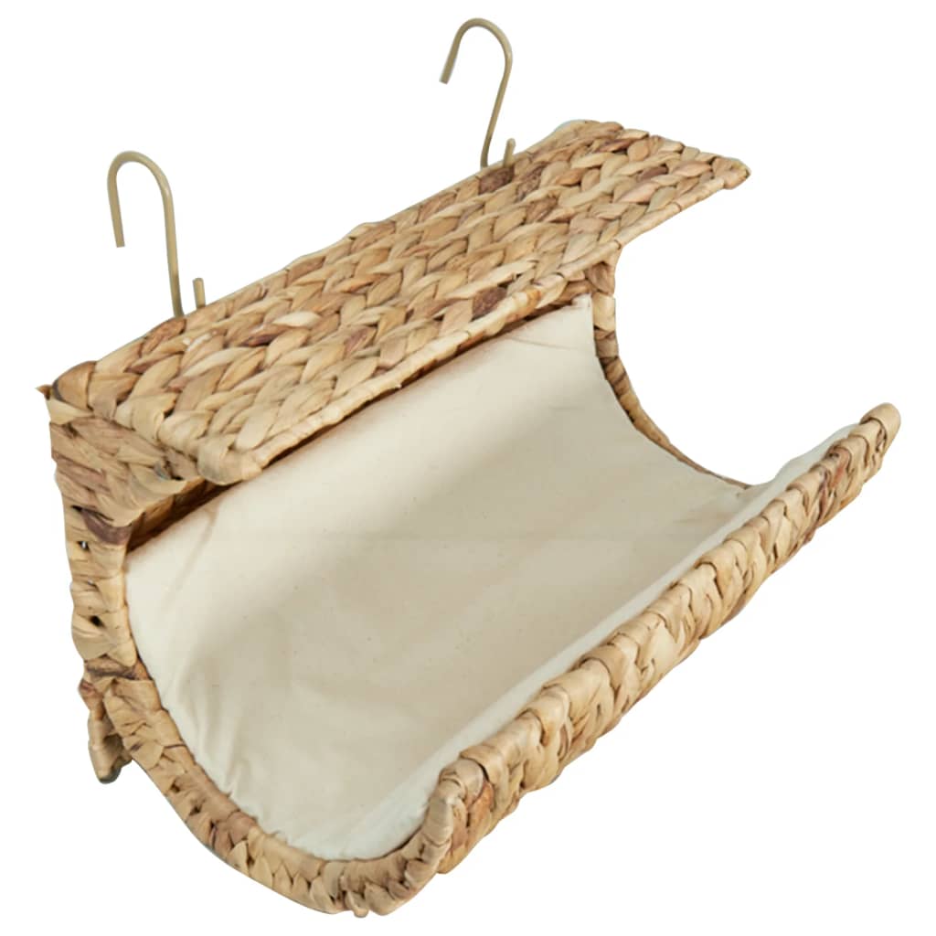 Cat Bed with Cushion Water Hyacinth 35x18x18 cm