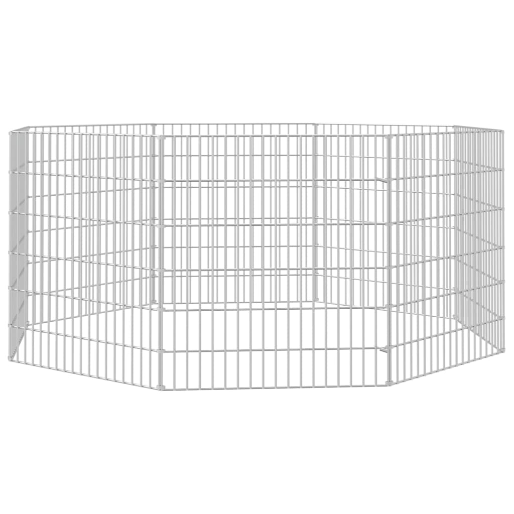 8-Panel Rabbit Cage 54x60 cm Galvanised Iron