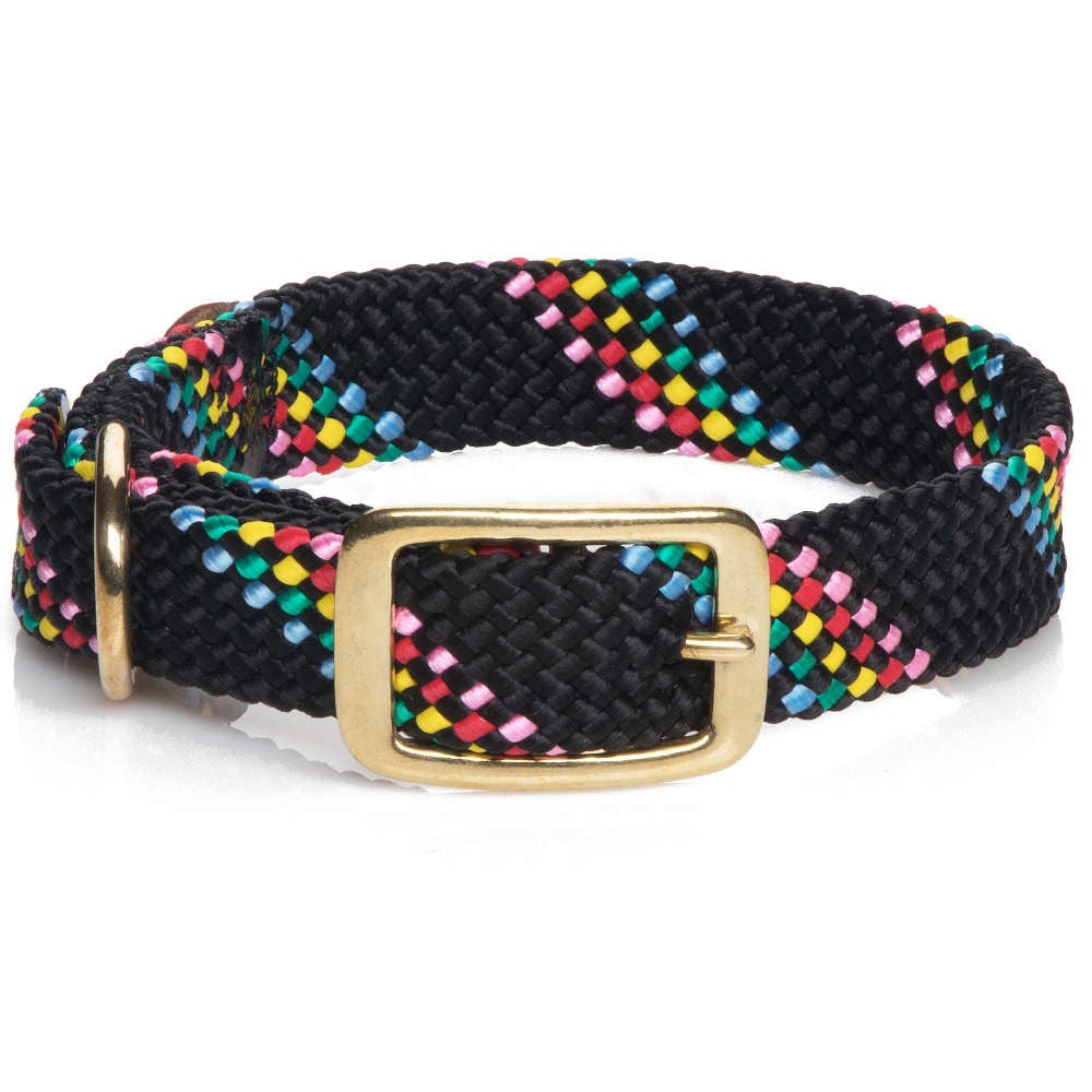 Mendota Doublebraided Collar 18" BLACK CONFETTI