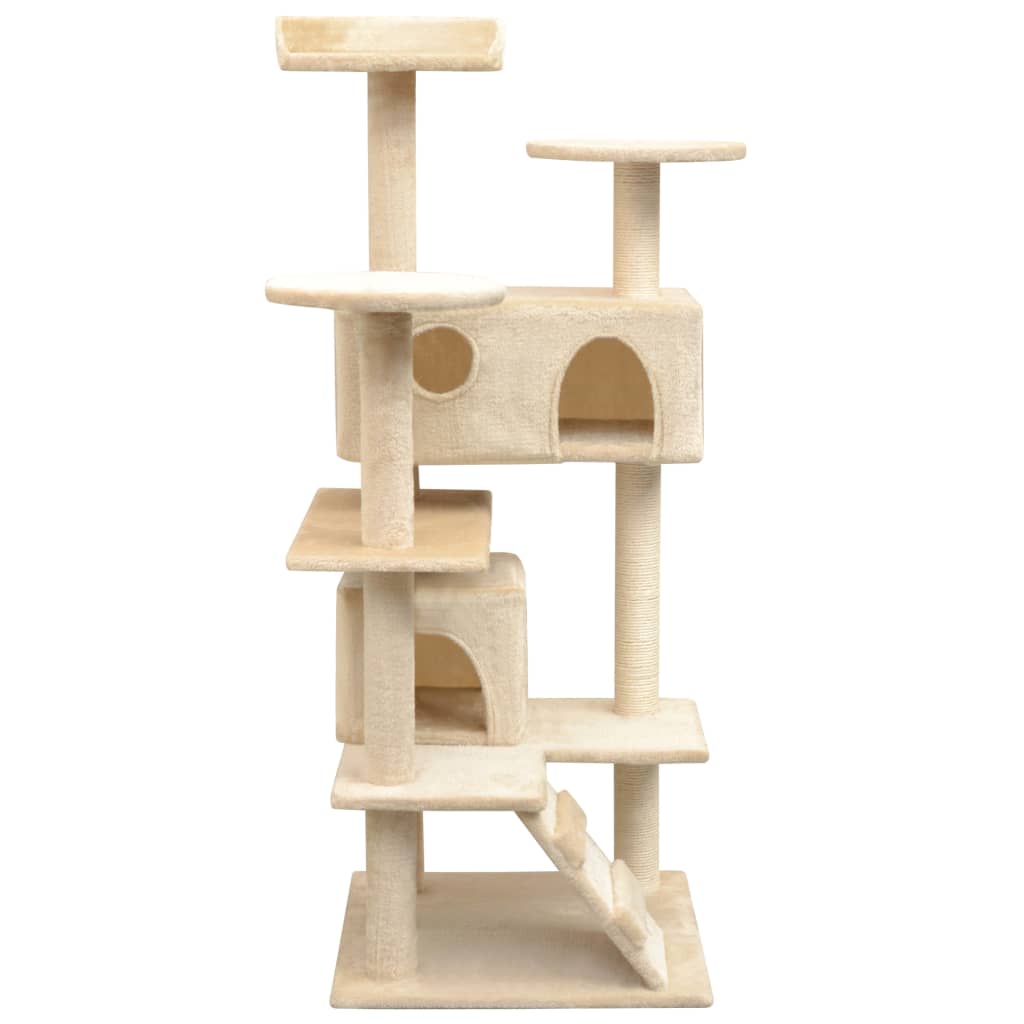 Cat Tree with Sisal Scratching Posts 125 cm Beige