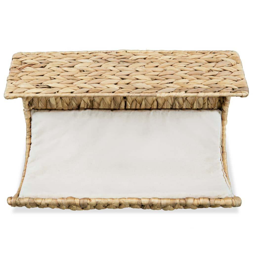 Cat Bed with Cushion Water Hyacinth 35x18x18 cm