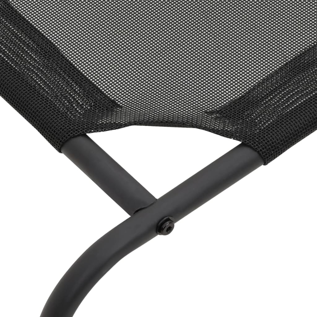 Elevated Dog Bed Black S Textilene