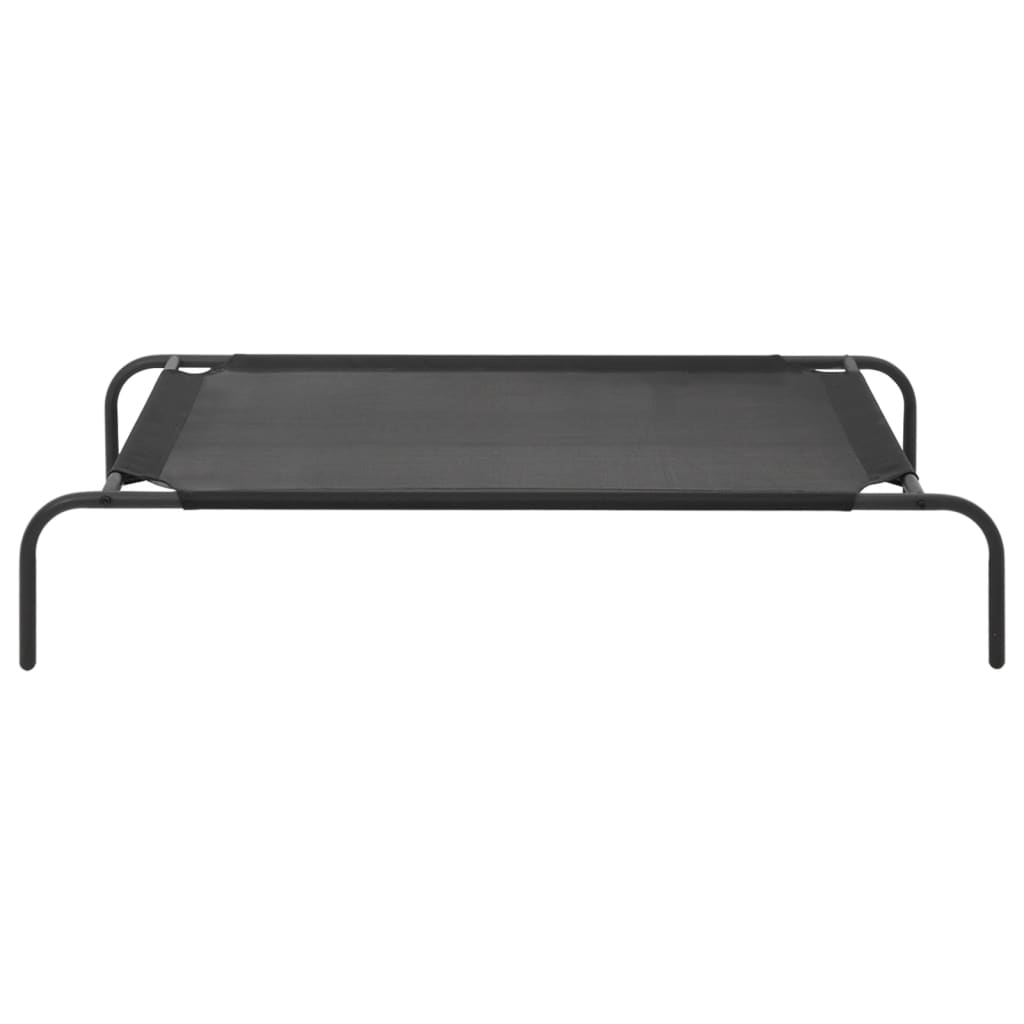 Elevated Dog Bed Black L Textilene