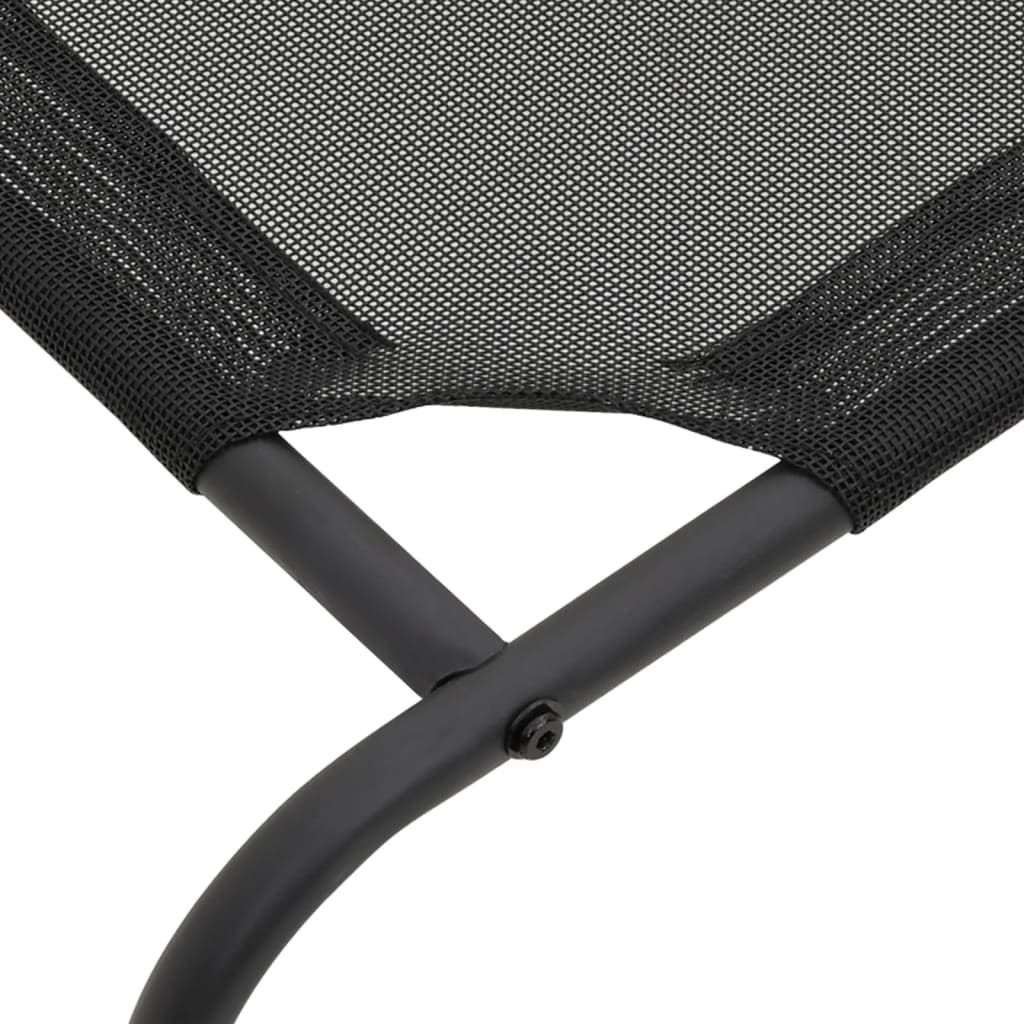 Elevated Dog Bed Black L Textilene