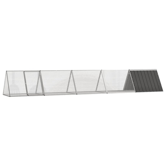 Rabbit Cage Anthracite 504.5x80.5x71 cm Galvanised Steel