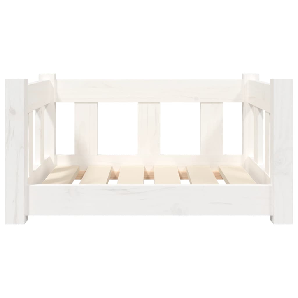 Dog Bed White 55.5x45.5x28 cm Solid Wood Pine