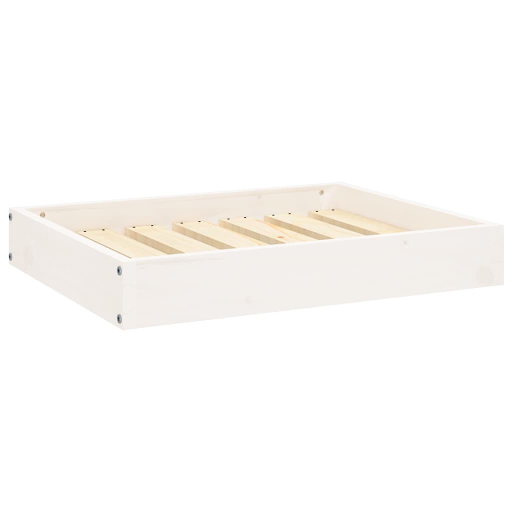 Dog Bed White 61.5x49x9 cm Solid Wood Pine