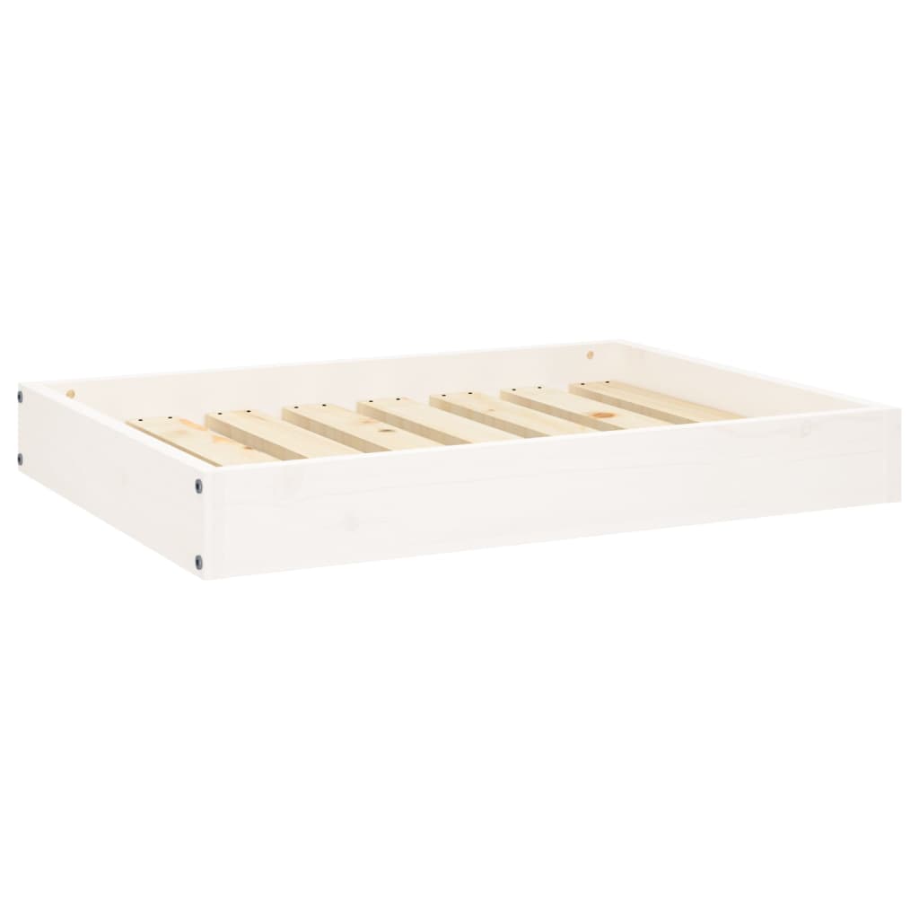 Dog Bed White 71.5x54x9 cm Solid Wood Pine