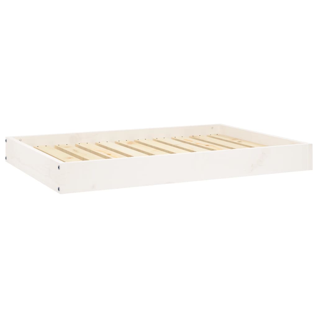 Dog Bed White 91.5x64x9 cm Solid Wood Pine