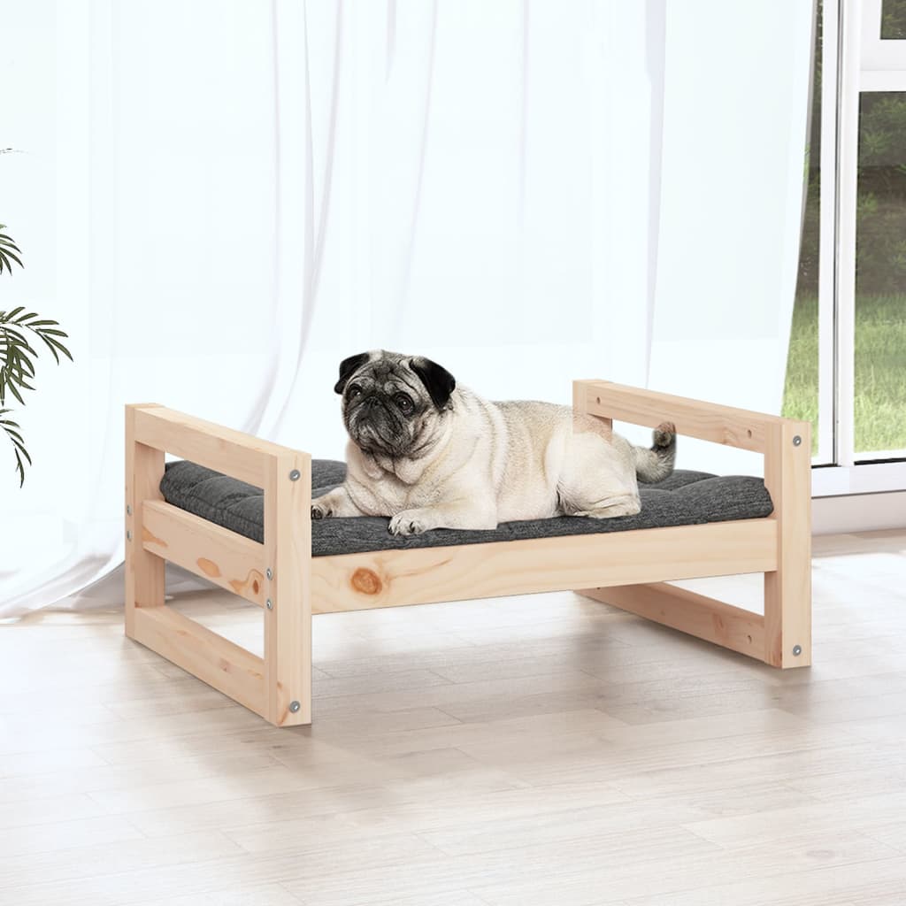 Dog Bed 65.5x50.5x28 cm Solid Pine Wood