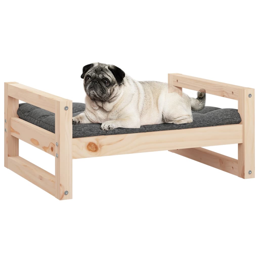 Dog Bed 65.5x50.5x28 cm Solid Pine Wood