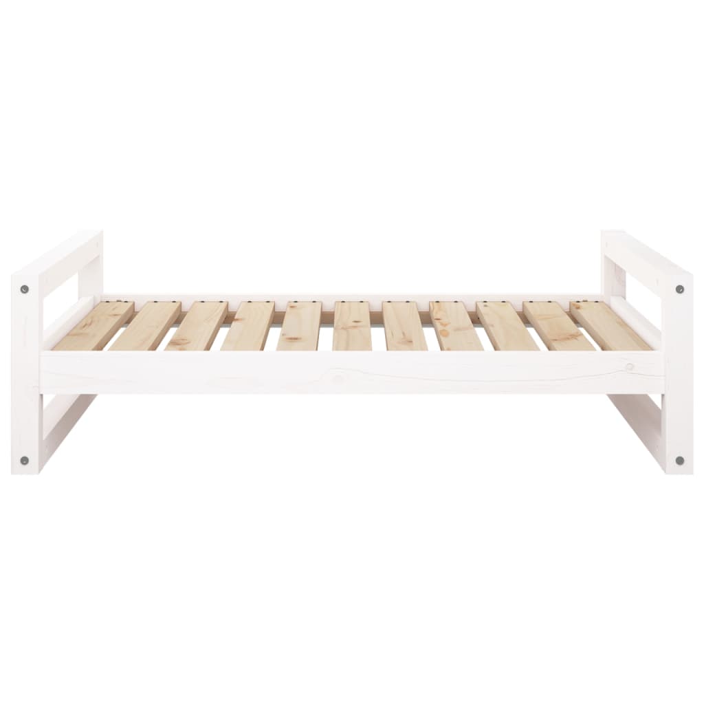 Dog Bed White 95.5x65.5x28 cm Solid Pine Wood