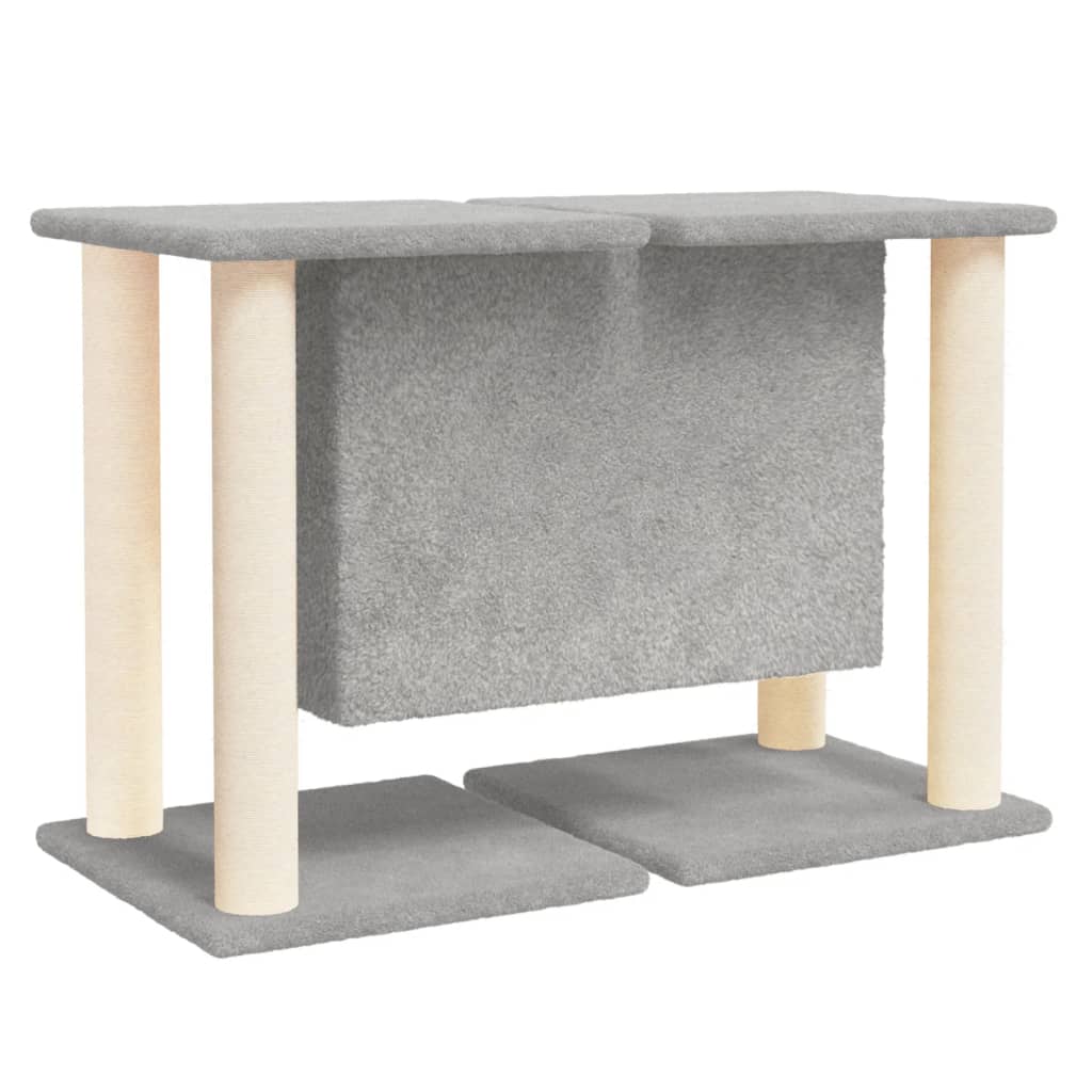 Cat Tree with Sisal Scratching Posts Light Grey 50 cm