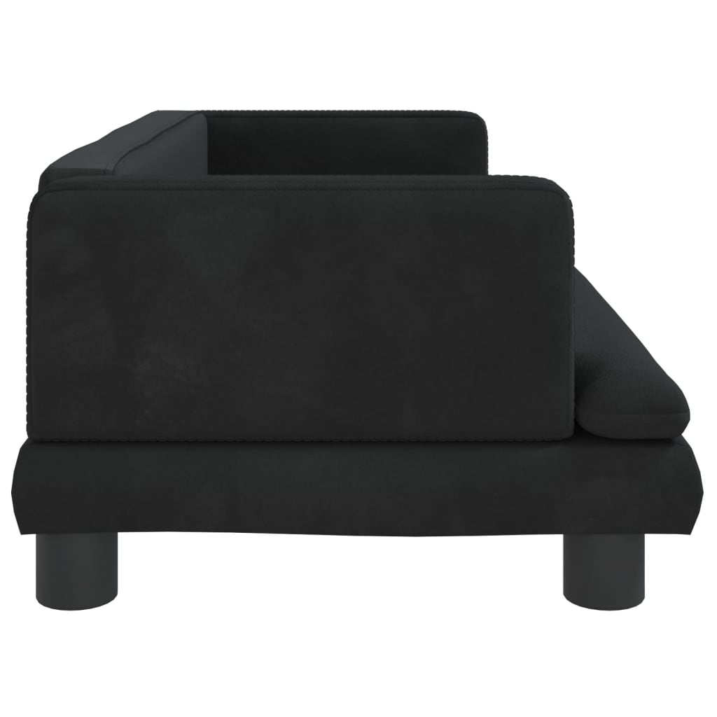 Dog Bed Black 80x45x30 cm Velvet