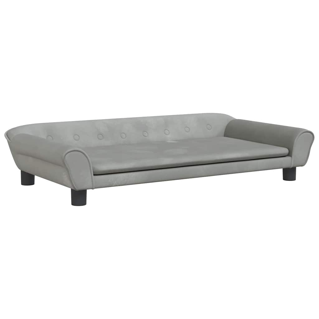 Dog Bed Light Grey 100x50x21 cm Velvet