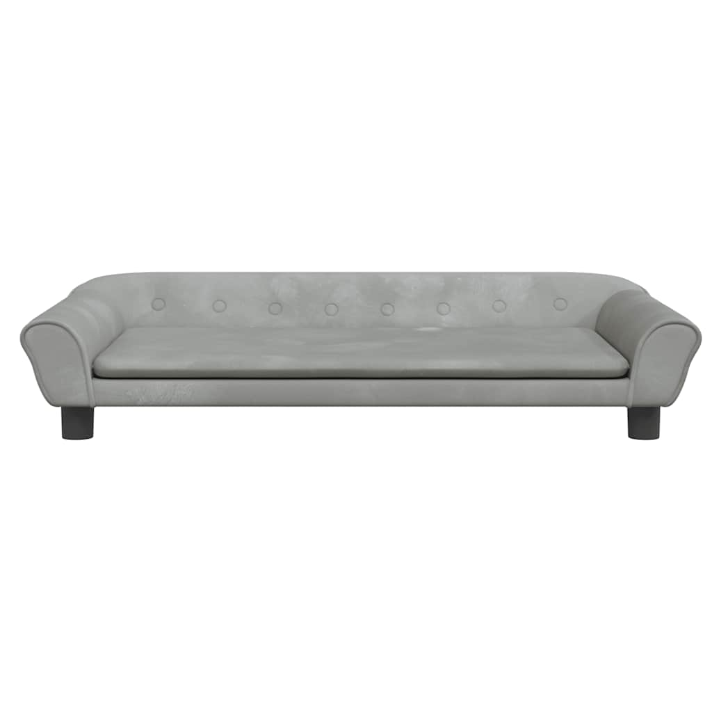 Dog Bed Light Grey 100x50x21 cm Velvet