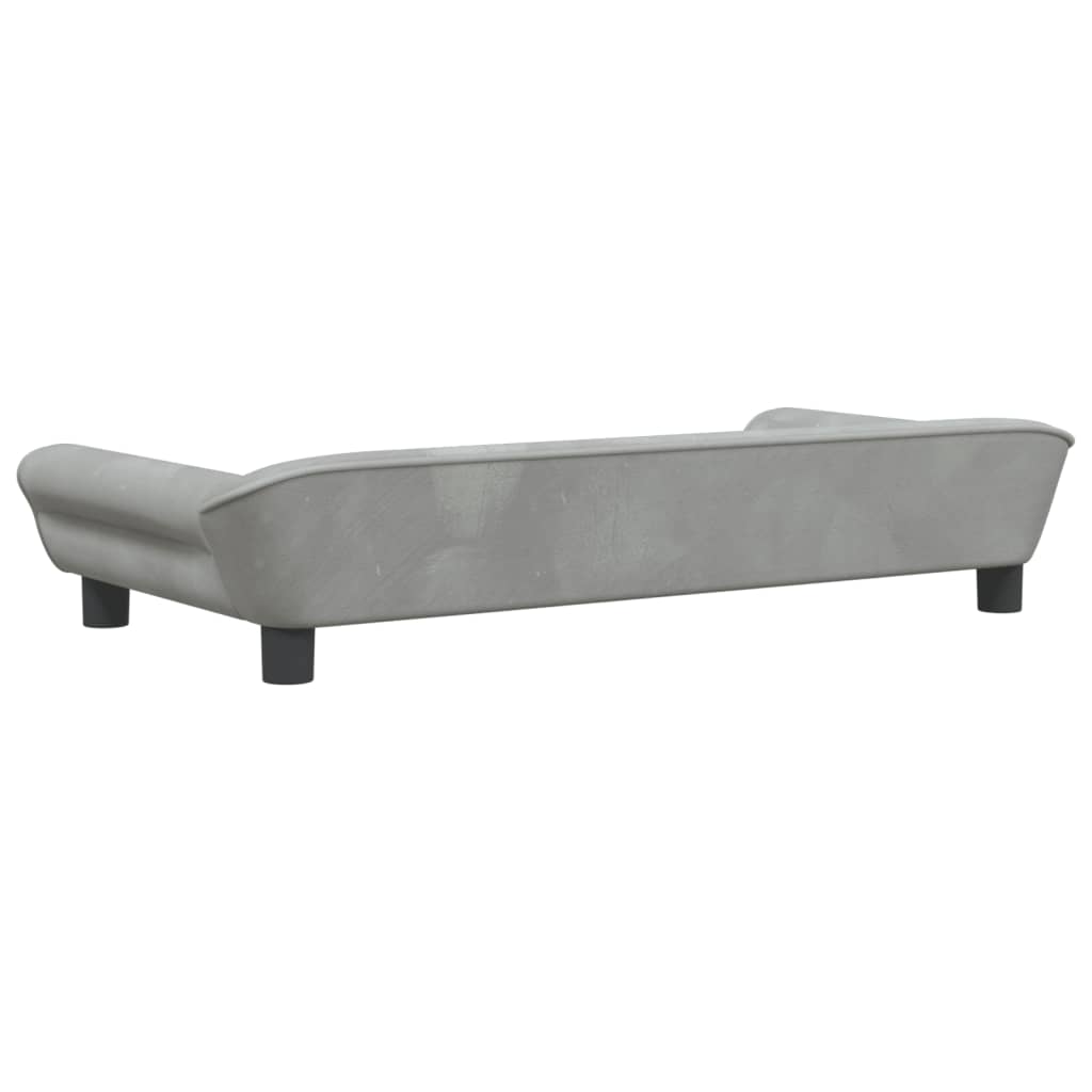 Dog Bed Light Grey 100x50x21 cm Velvet