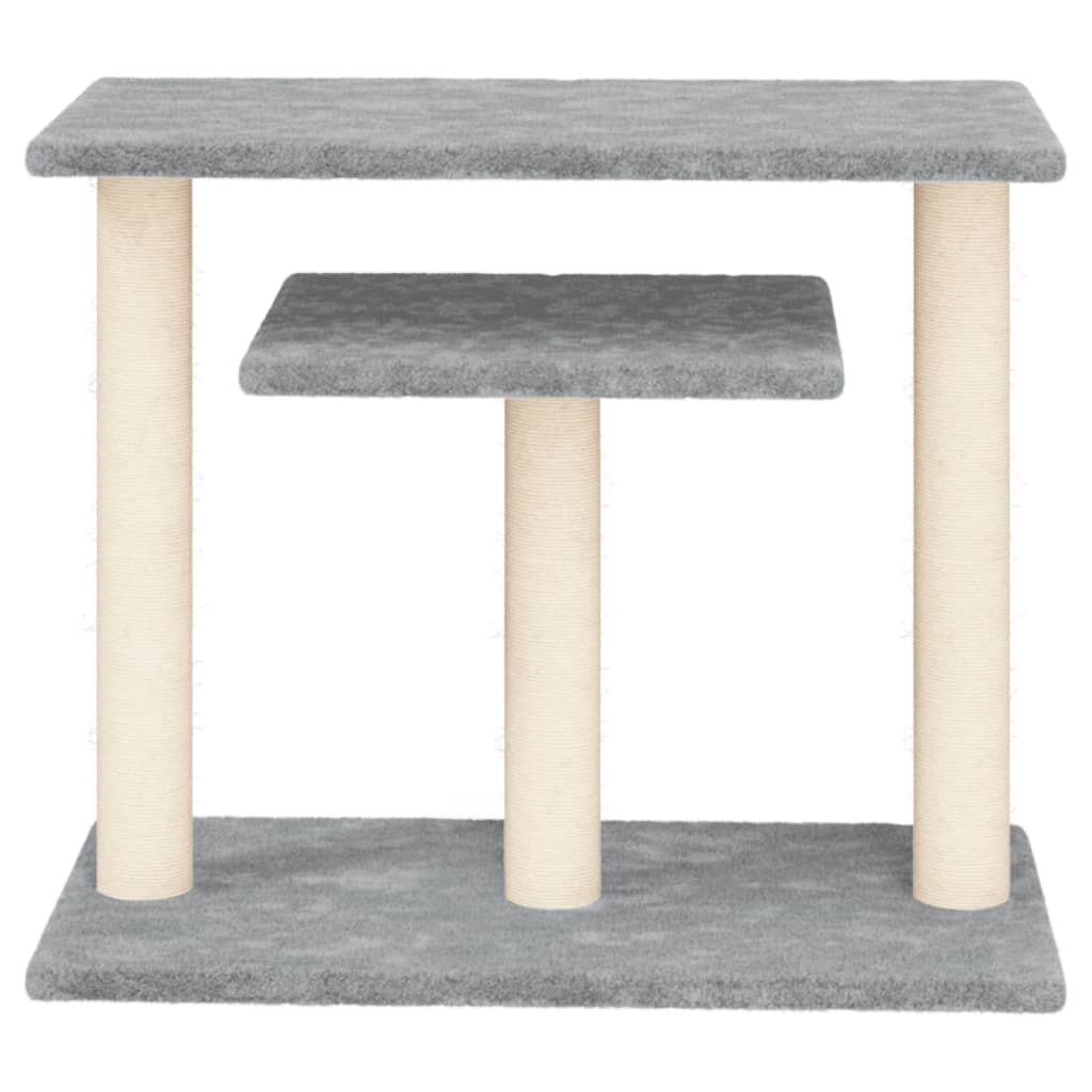 Cat Scratching Posts with Platforms Light Grey 62.5 cm