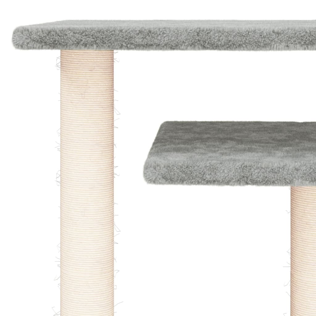 Cat Scratching Posts with Platforms Light Grey 62.5 cm