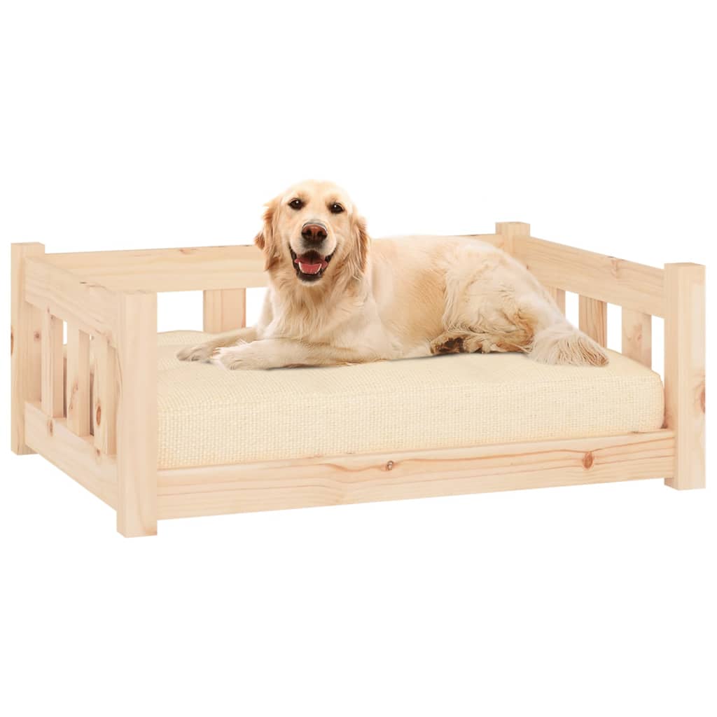 Dog Bed 75.5x55.5x28 cm Solid Wood Pine