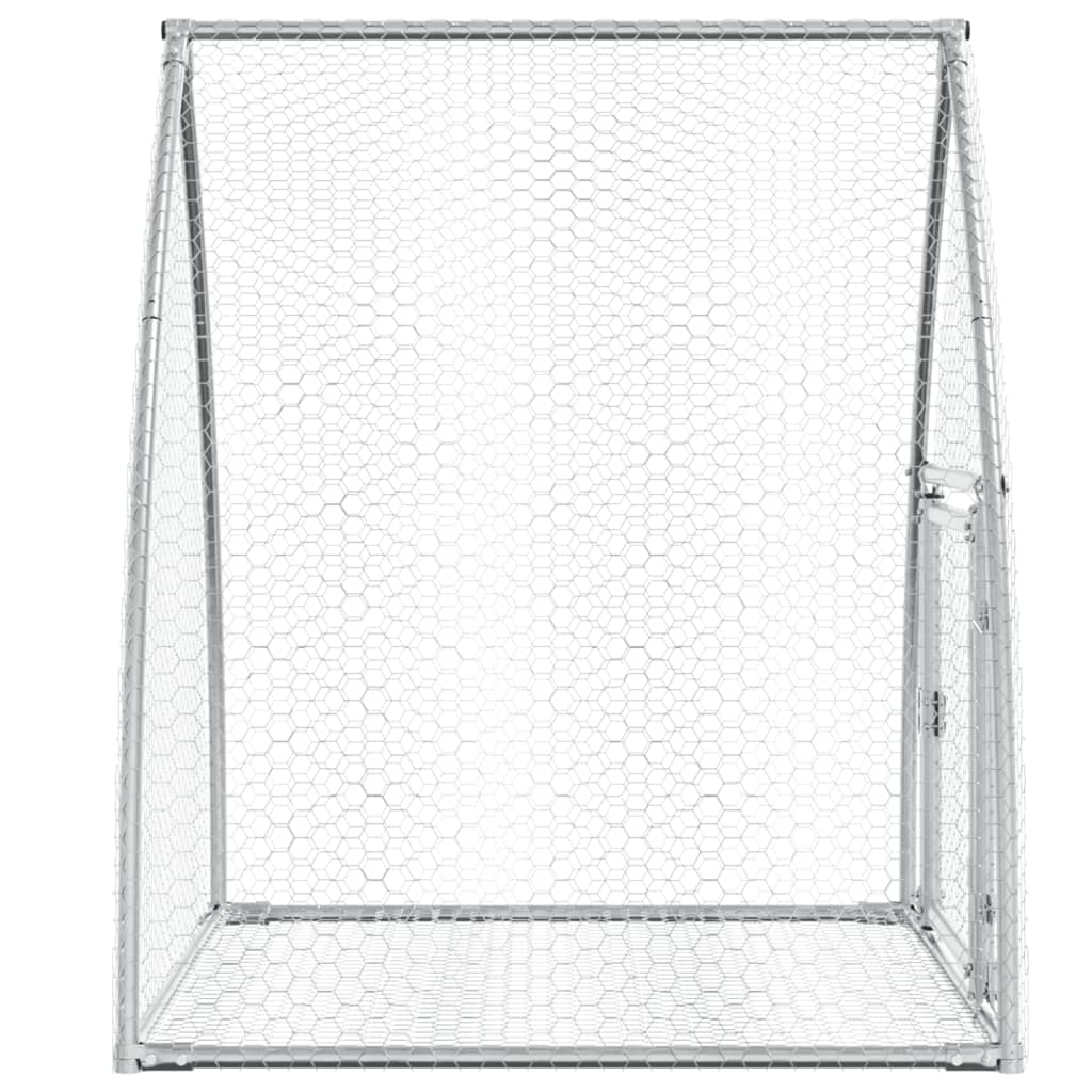 Rabbit Hutch Silver 100x105x120 cm Galvanised Steel