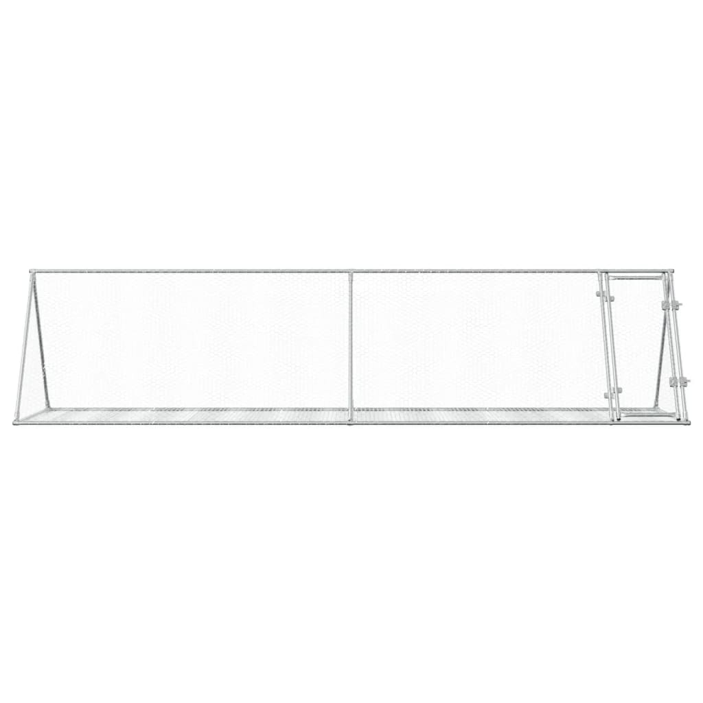 Rabbit Hutch Silver 400x105x91 cm Galvanised Steel