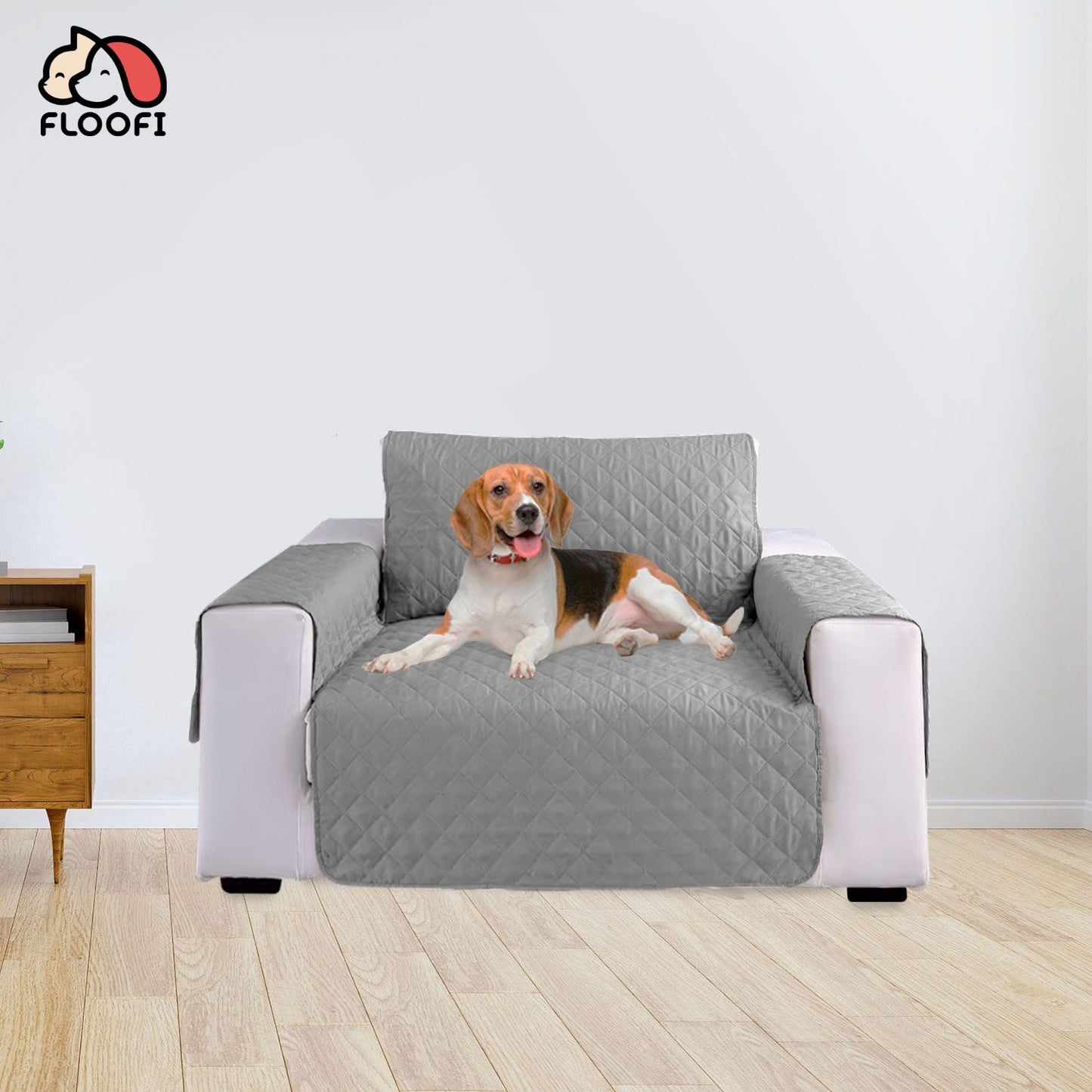 FLOOFI Pet Sofa Cover 1 Seat (Grey) FI-PSC-102-SMT