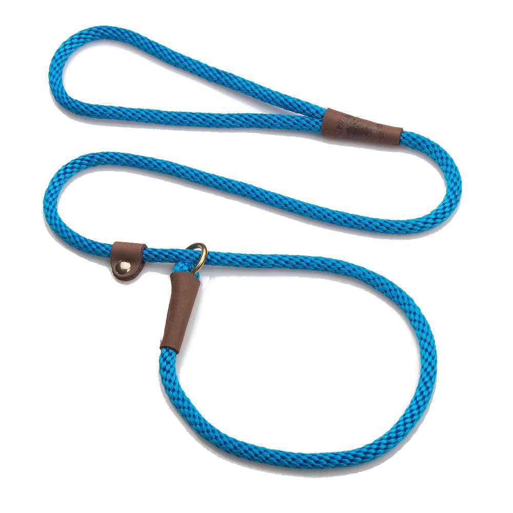 Mendota British Style Slip Leash - Length 1/2in x 4ft(13mm x 1.2m) - Blue