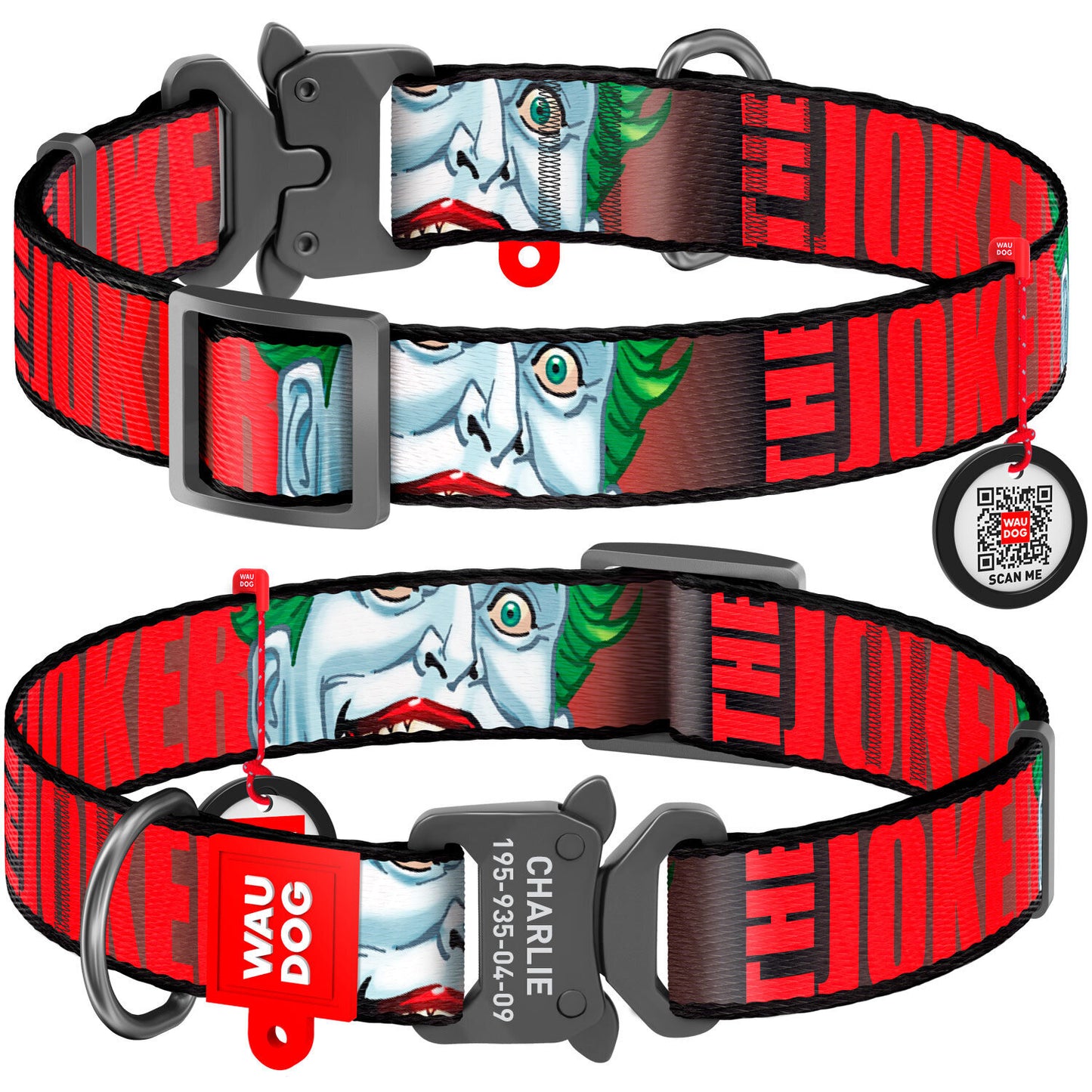 Collar Company Dog Collar Nylon - Printed with - JOKER 24-40CM