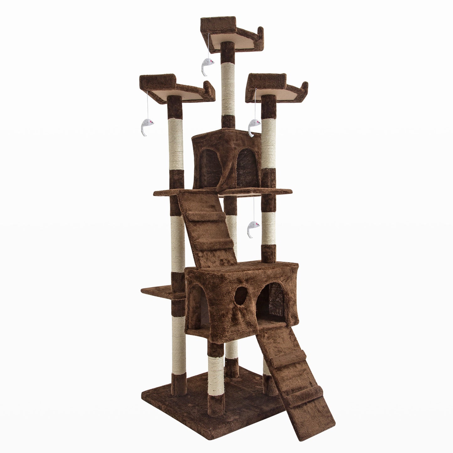 Cat Tree Multi Level Scratcher JUMBO 180cm BROWN