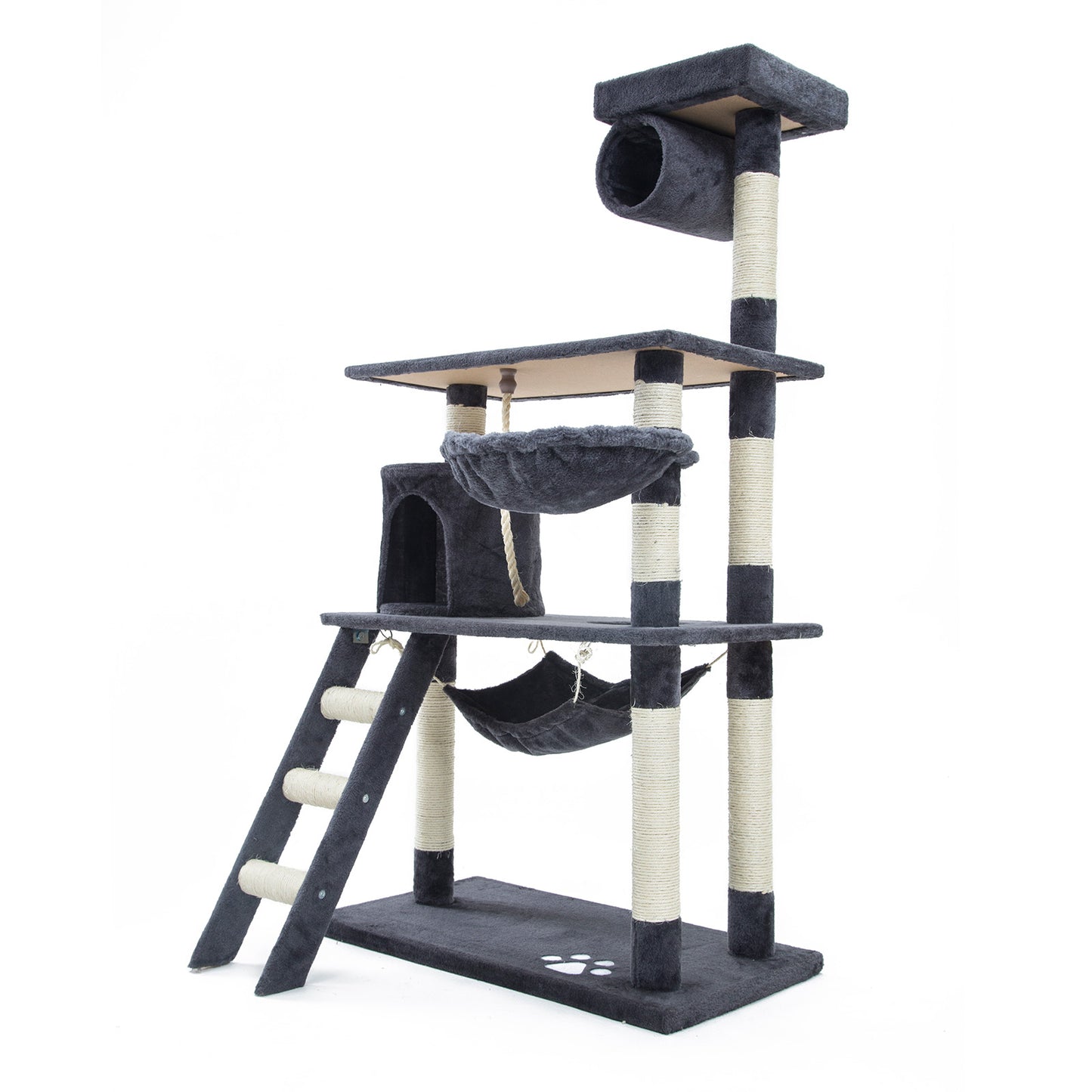 Cat Tree Multi Level Scratcher MAPLE 140cm GREY