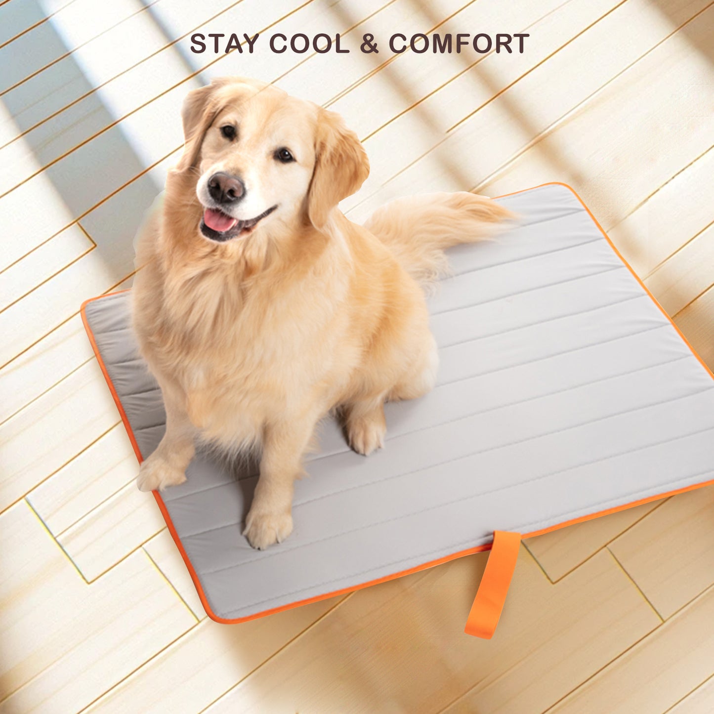 Pet Dog Cooling Mat Non-Slip Travel Roll Up Cool Pad Bed Outdoor M PINK