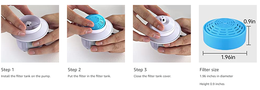 YES4PETS 8 x Pet Dog Cat Fountain Filter Replacement Activated Carbon Exchange Filtration System Automatic Water Dispenser Compatible