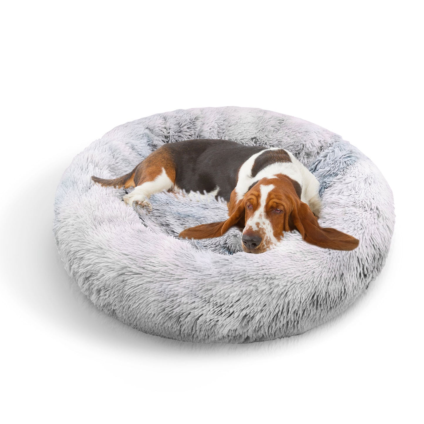 Pawfriends Dog Cat Pet Calming Bed Washable ZIPPER Cover Warm Soft Plush Round Sleeping 100