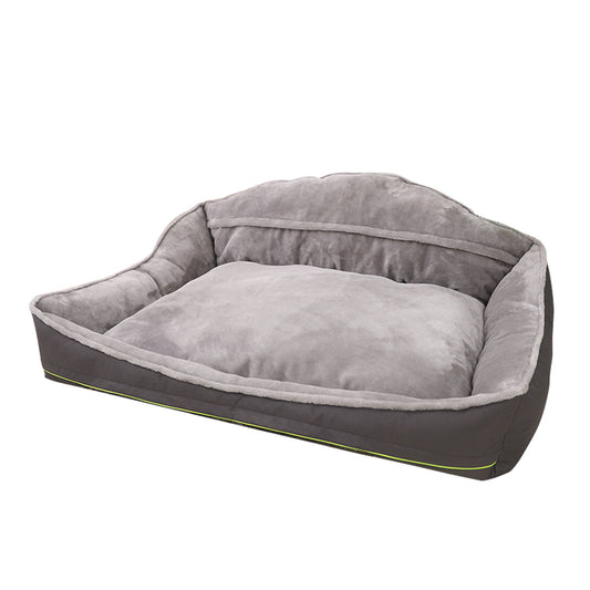 Sofa-Style Dog Bed Waterproof Washable Soft High Back Comfy Sleeping Kennel XL